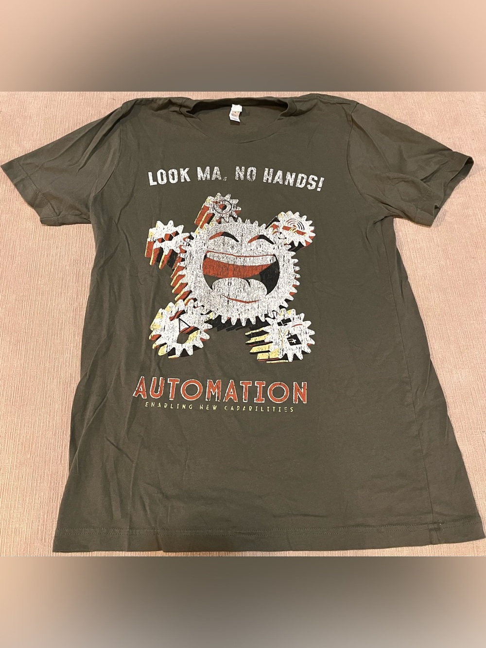 Bella Canvas Olive Green "Automation" Graphic Tee